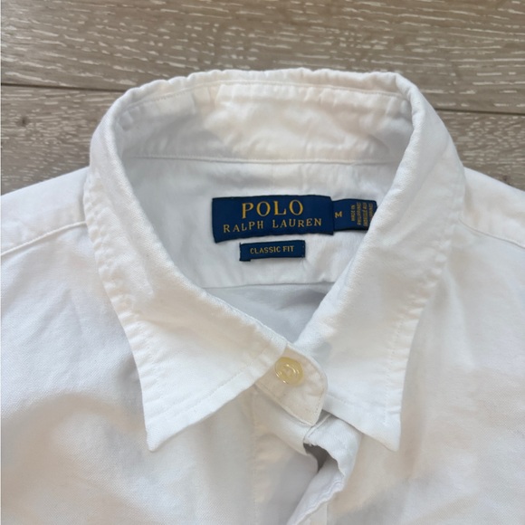 Ralph Lauren Men's White and Blue Colorblock Shirt - Picture 2 of 6